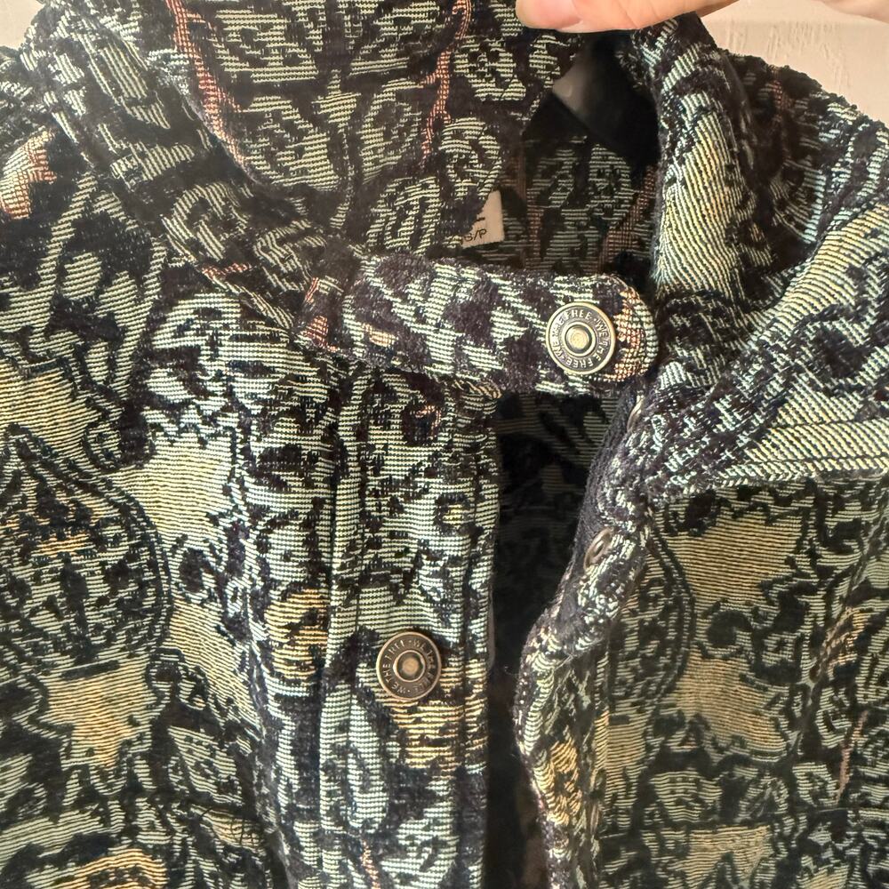 NWT Free People We The Free Tapestry Fog Jacquard Shirt Sz S Shacket Oversized - Picture 12 of 14